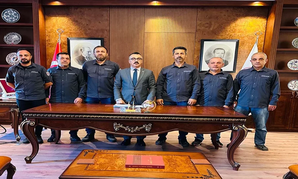 İndak yeni yönetiminden kaymakama ziyaret
