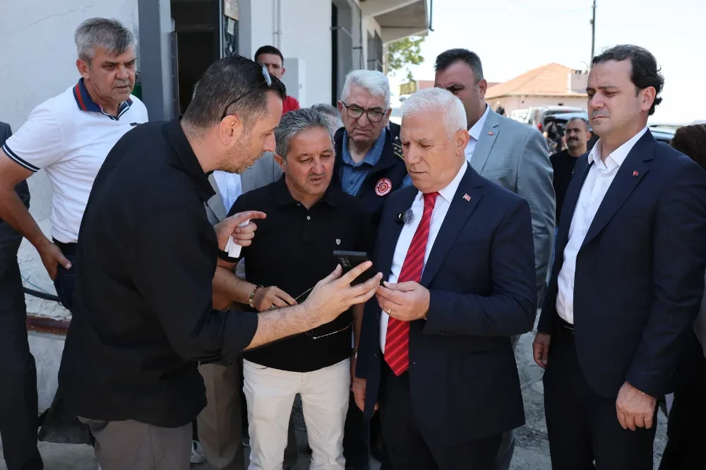 Başkan Bozbey’den yangında zarar gören bölgelere ziyaret
